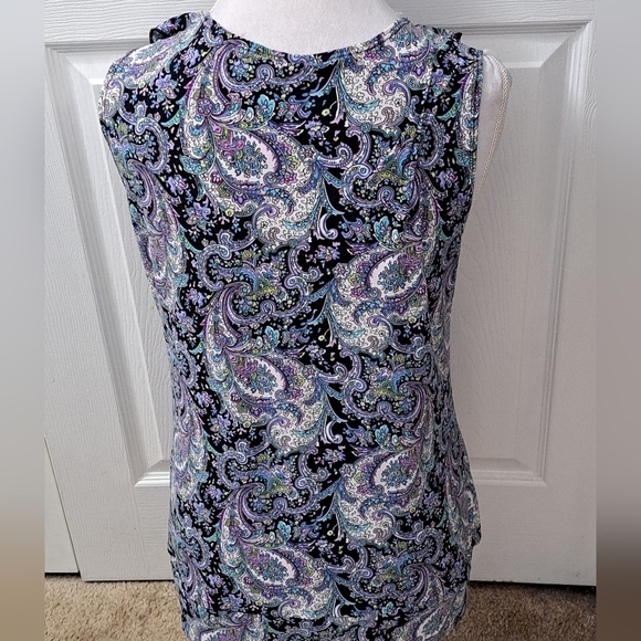Saint Tropez West Sleeveless Paisley Print     Size L - Picture 3 of 8